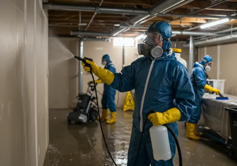 Basement Sanitization and Antimicrobial Treatment process in Brush, CO