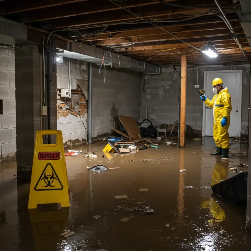 Flooded Basement Electrical Hazard in Brush, CO Property