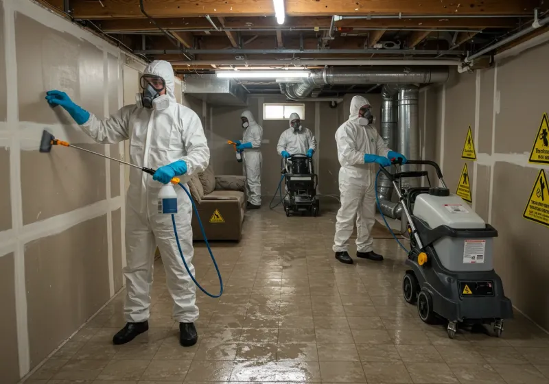 Basement Moisture Removal and Structural Drying process in Brush, CO